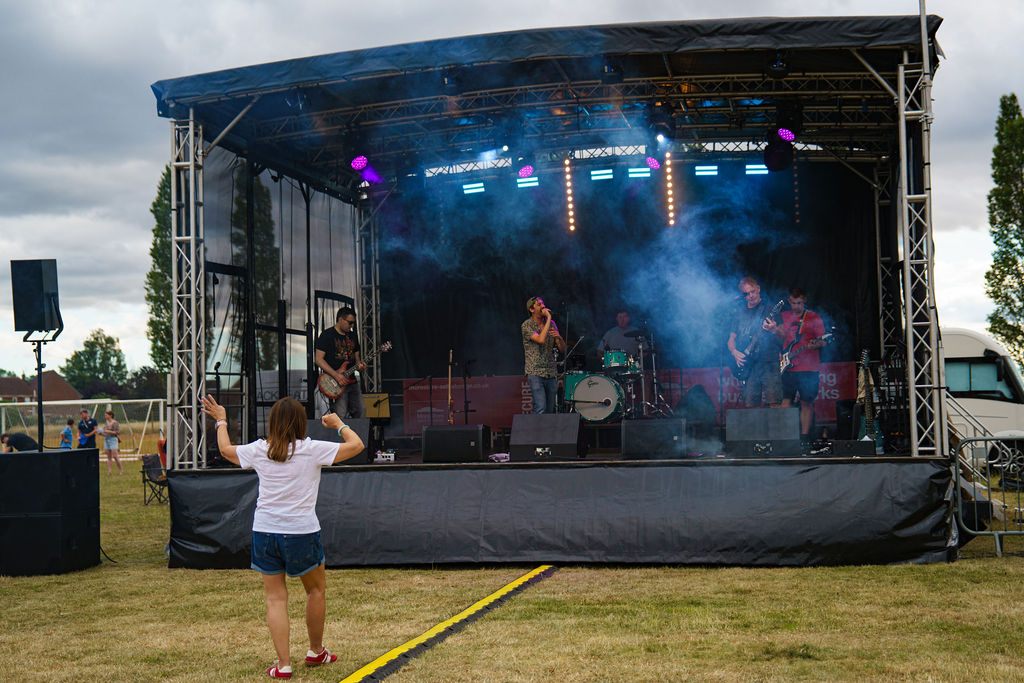 Crowds enjoying Langtoft Festival